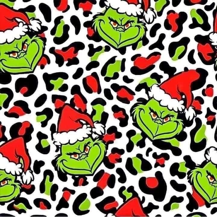 Grinch Whoville Christmas Fabric: Linen-Look Polyester, Holiday Decor