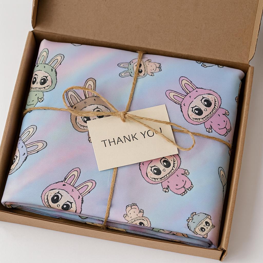 Labubu Magical Monsters Fabric: Kawaii Anime Bunny, Halloween Polyester, By The Half Yard