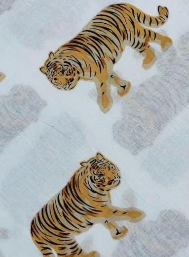 Tiger Print Cotton Fabric: Jungle Safari Quilting & Sewing, 44" Wide