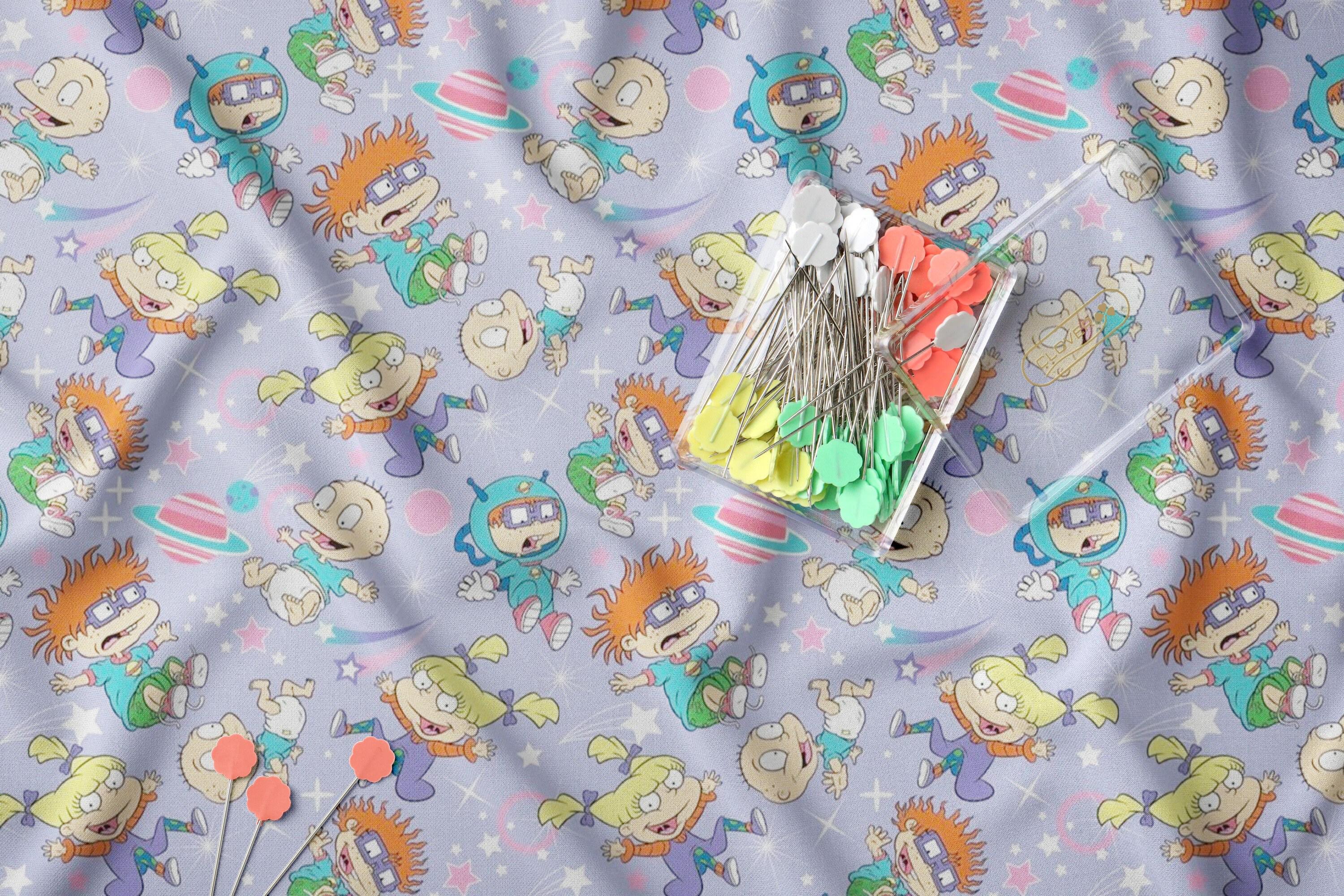 Rugrats Fabric: Nickelodeon Licensed Polyester Linen for Sewing & Quilting