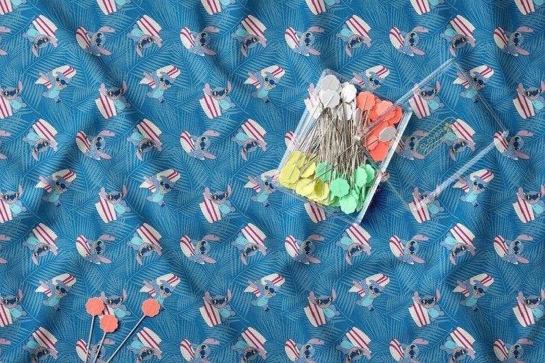 Lilo and stitch polyester fabric by the yard/half yard for sewing quilting rug making | express shipping | quick delivery
