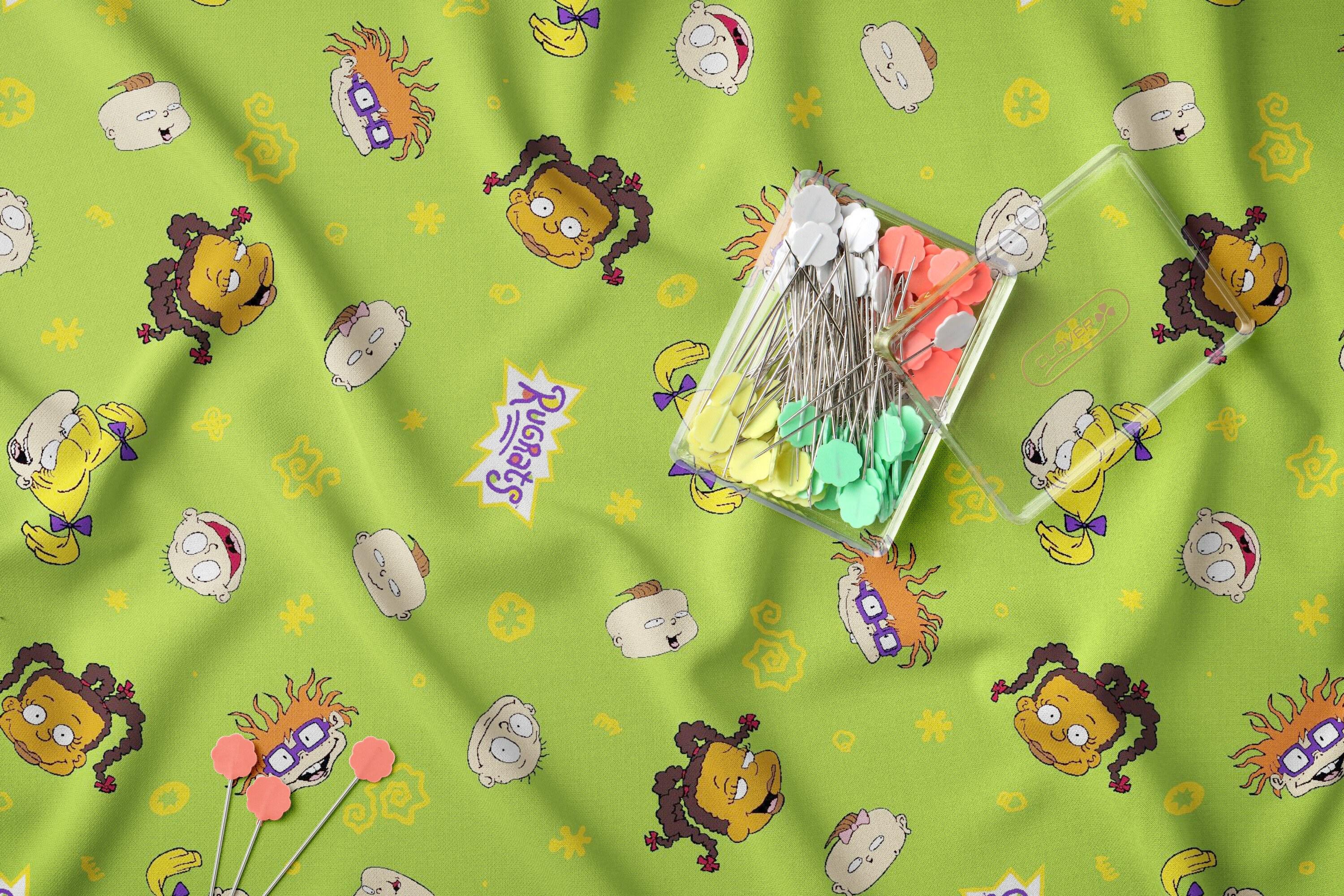 Rugrats Fabric: Nickelodeon Licensed Polyester Linen for Sewing & Quilting