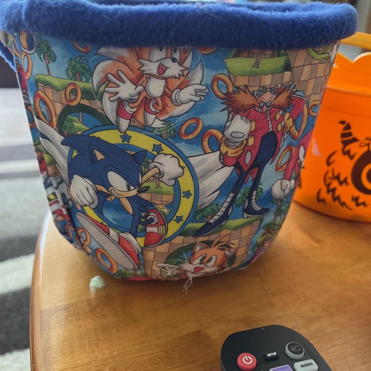 Sonic the Hedgehog Fabric: Comic Strip Polyester Material - By The Yard, Cartoon game Anime fabric