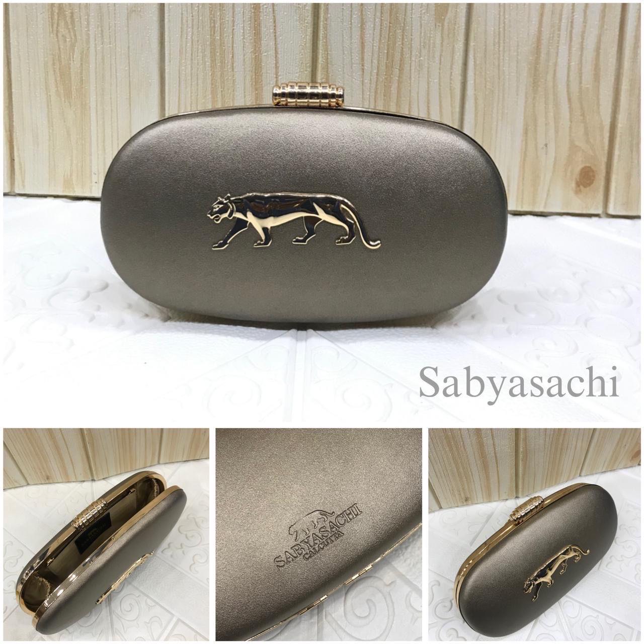 Sabyasachi Inspired designer Evening Clutch: Gold Panther, Detachable Chain bollywood style handbag, cocktail clutch