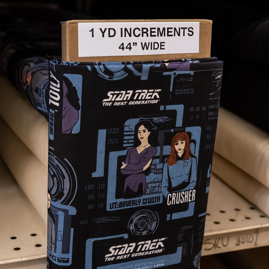 Star Trek TNG Galaxy Blue Polyester Linen-Look Fabric by the Yard, 44” Wide | Apparel, Quilting, Crafts, Kids Sewing