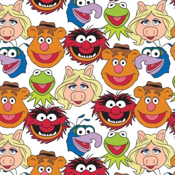 The Muppets 100% polyester fabric by the Yard - Disney’s The Muppets Collection for sewing quilting facemask kids decor crafts rug making