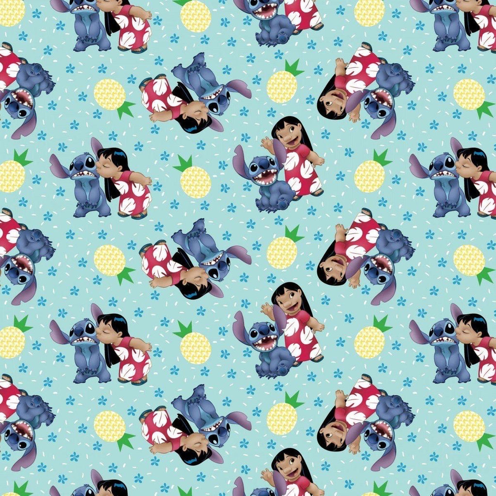 Lilo and stitch polyester fabric by the yard/half yard for sewing quilting rug making | express shipping | quick delivery
