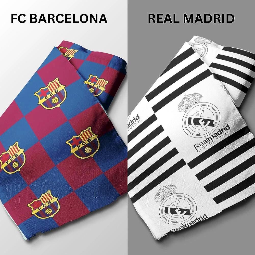 FC Barcelona & Real Madrid Polyester Fabric: Sewing, Quilting, Crafts