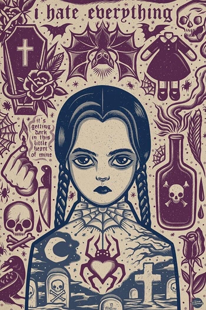 Addams Family Wednesday Fabric: 100% Polyester Crafting & Apparel Fabric