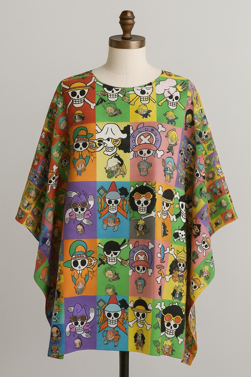 Anime polyester Fabric by the yard, Skull Cloud Print, Cosplay & Decor