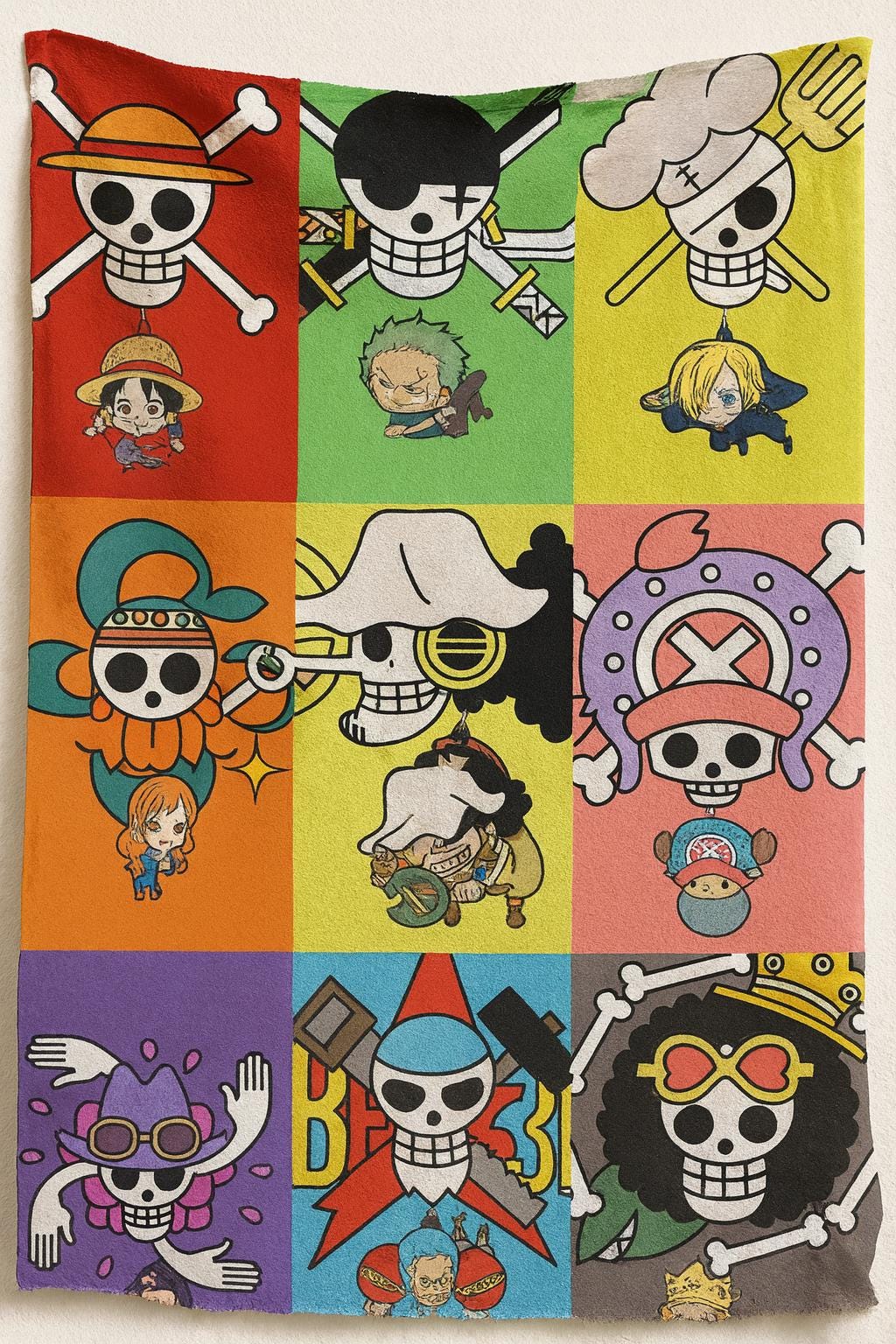 Anime polyester Fabric by the yard, Skull Cloud Print, Cosplay & Decor