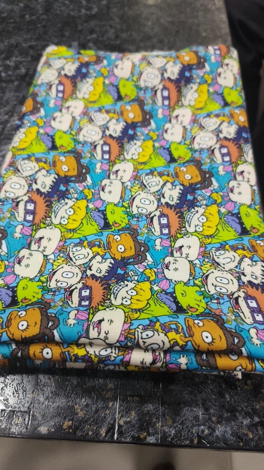 Rugrats Fabric: Nickelodeon Licensed Polyester Linen for Sewing & Quilting