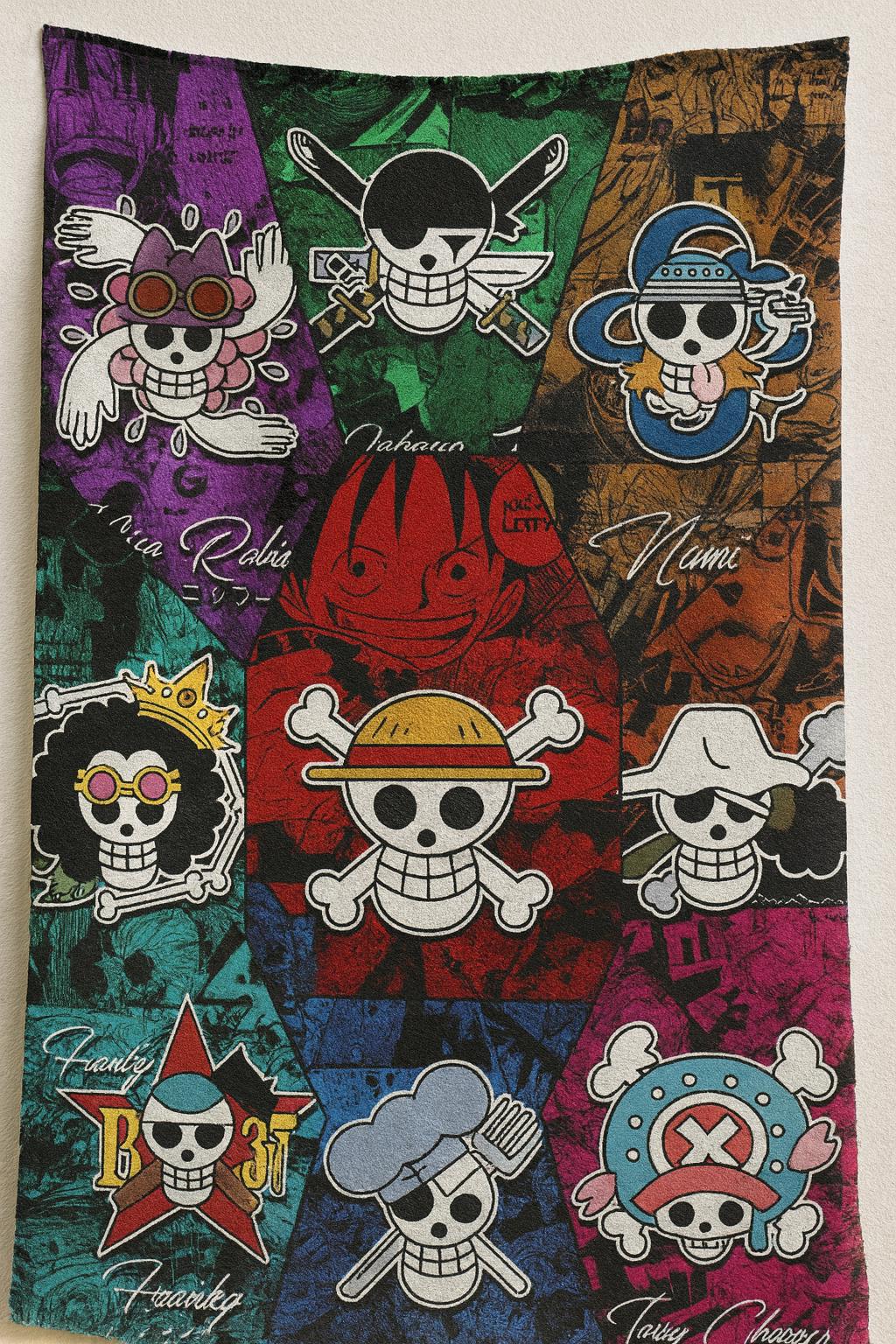 Anime Fabric: Pirate Skull Cloud Print, Cosplay and Decor