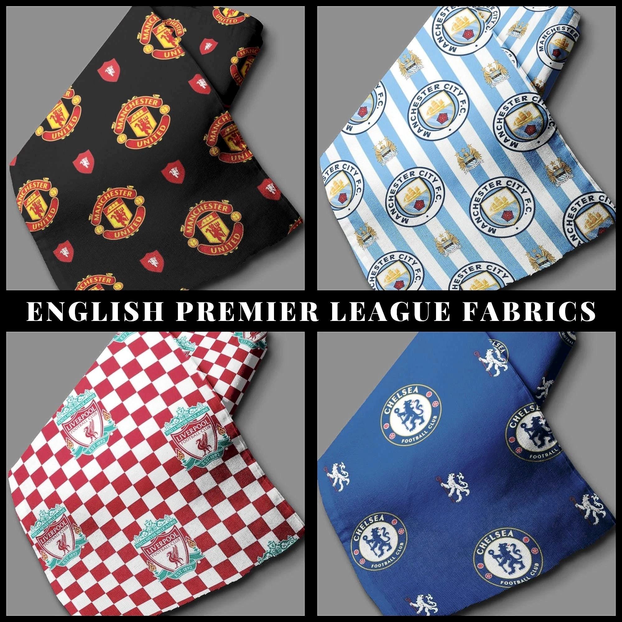 English Premier League Club Polyester fabric by the yard for quilting sewing crafts
