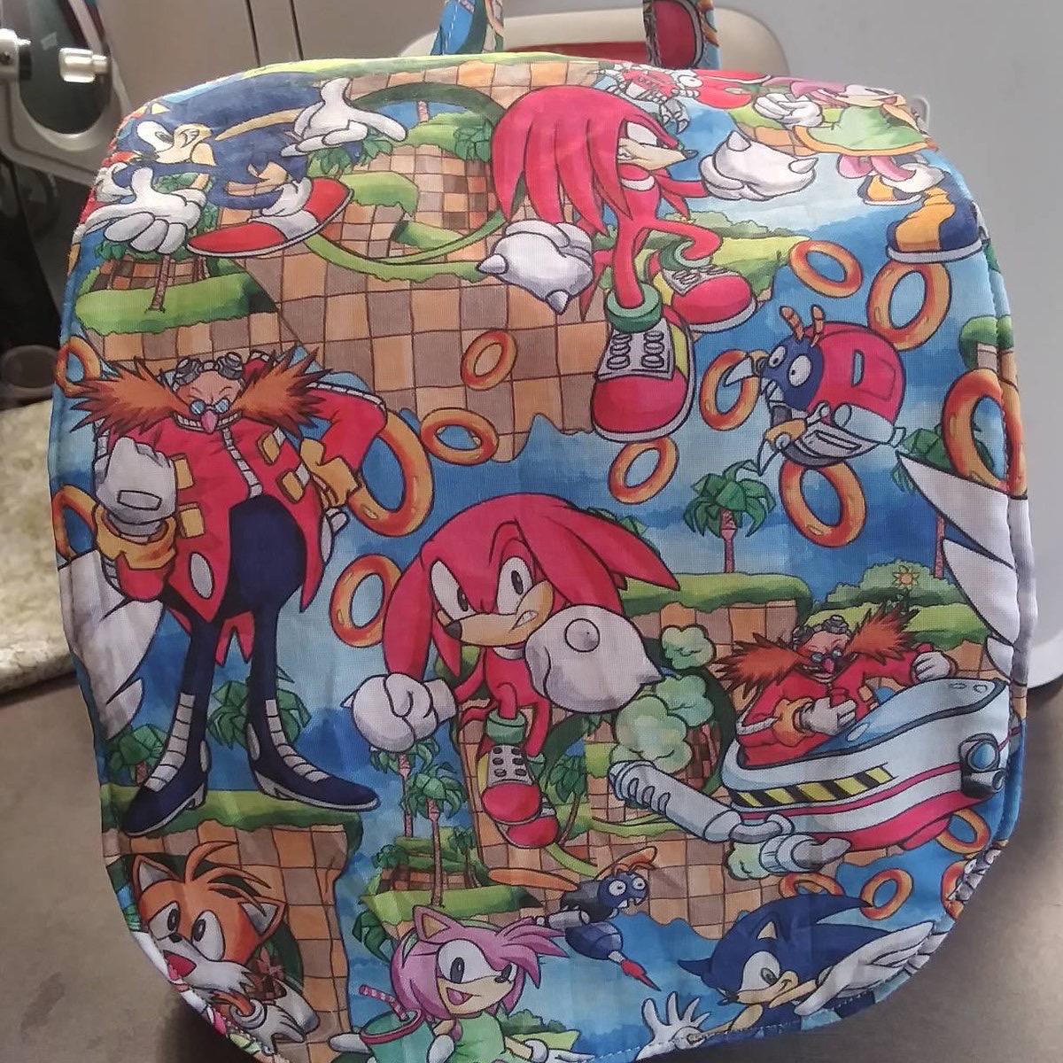 Sonic the Hedgehog Fabric: Comic Strip Polyester Material - By The Yard, Cartoon game Anime fabric