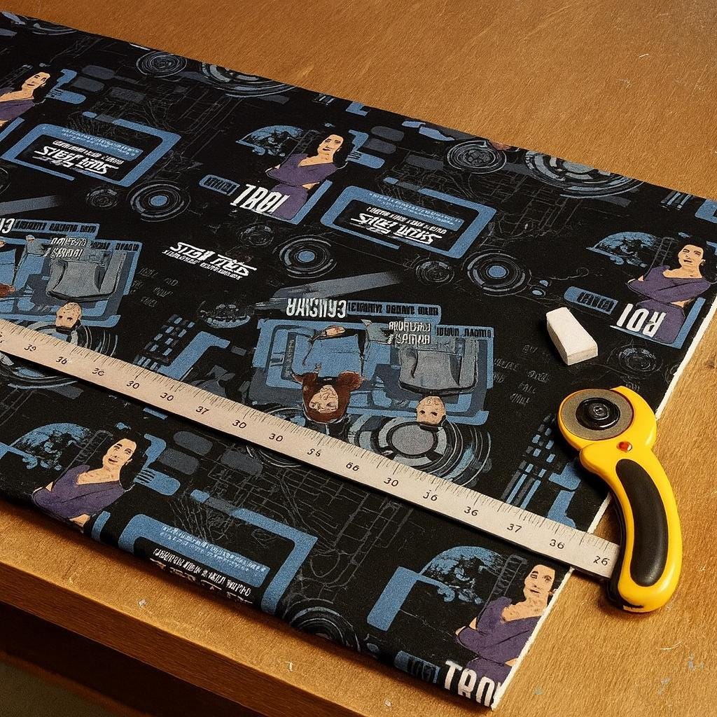 Star Trek TNG Galaxy Blue Polyester Linen-Look Fabric by the Yard, 44” Wide | Apparel, Quilting, Crafts, Kids Sewing