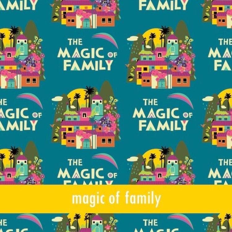 Encanto Fabric: Mirabel Print, Polyester Linen Look for quilting, fabric by the yard