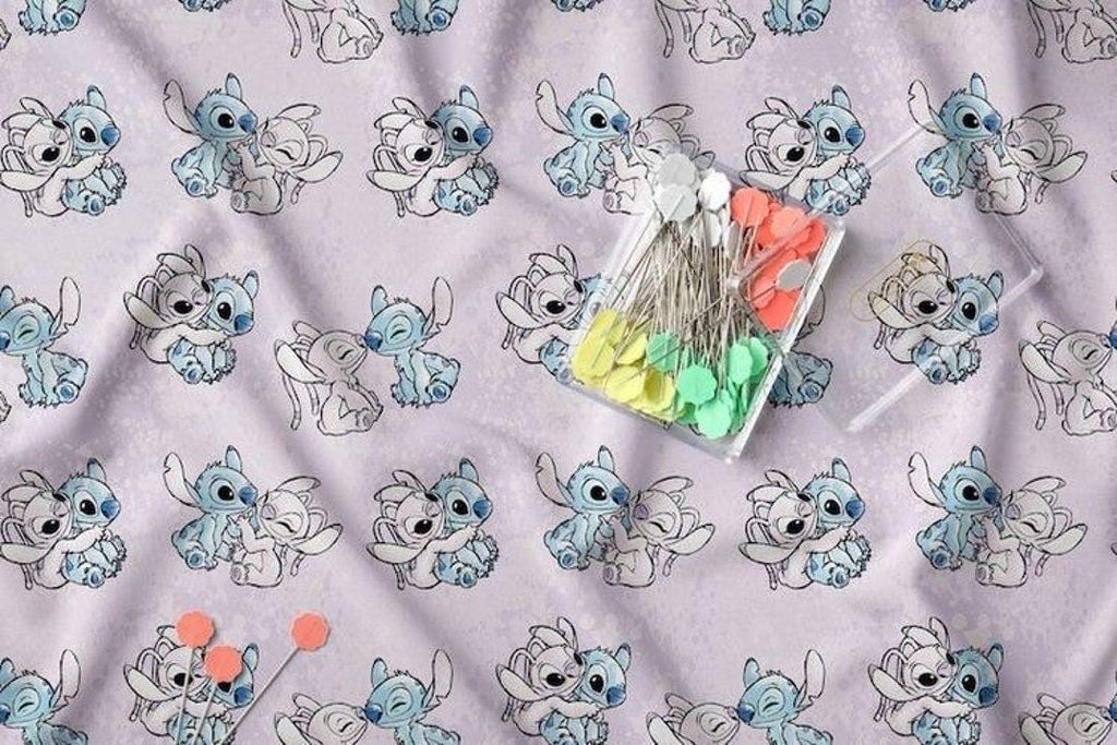 Lilo and stitch polyester fabric by the yard/half yard for sewing quilting rug making | express shipping | quick delivery
