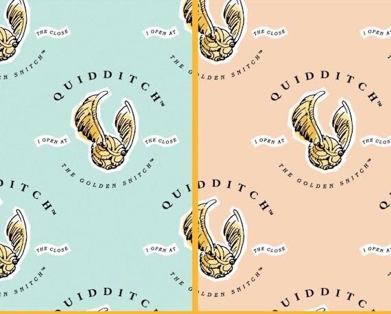 Harry Potter 100% polyester Fabric by the Yard - Watercolor Collection hedwig quidditch deathly hallows Oddities Harry Potter crest