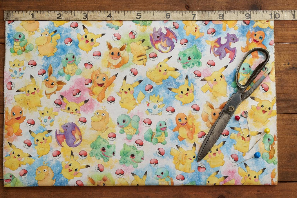 Pokemon Pocket Monster Fabric Pikachu Fabric Japanese Cartoon Fabric 100% polyester Fabric Anime Fabric By The Half Yard