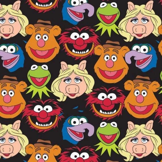 The Muppets 100% polyester fabric by the Yard - Disney’s The Muppets Collection for sewing quilting facemask kids decor crafts rug making
