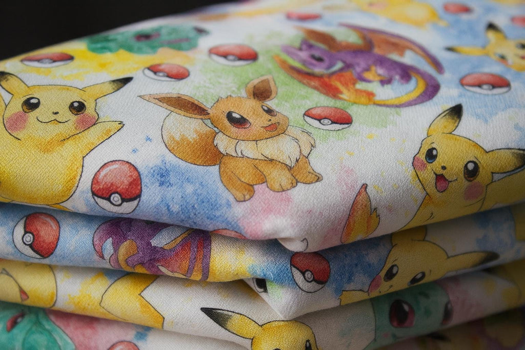 Pokemon Pocket Monster Fabric Pikachu Fabric Japanese Cartoon Fabric 100% polyester Fabric Anime Fabric By The Half Yard