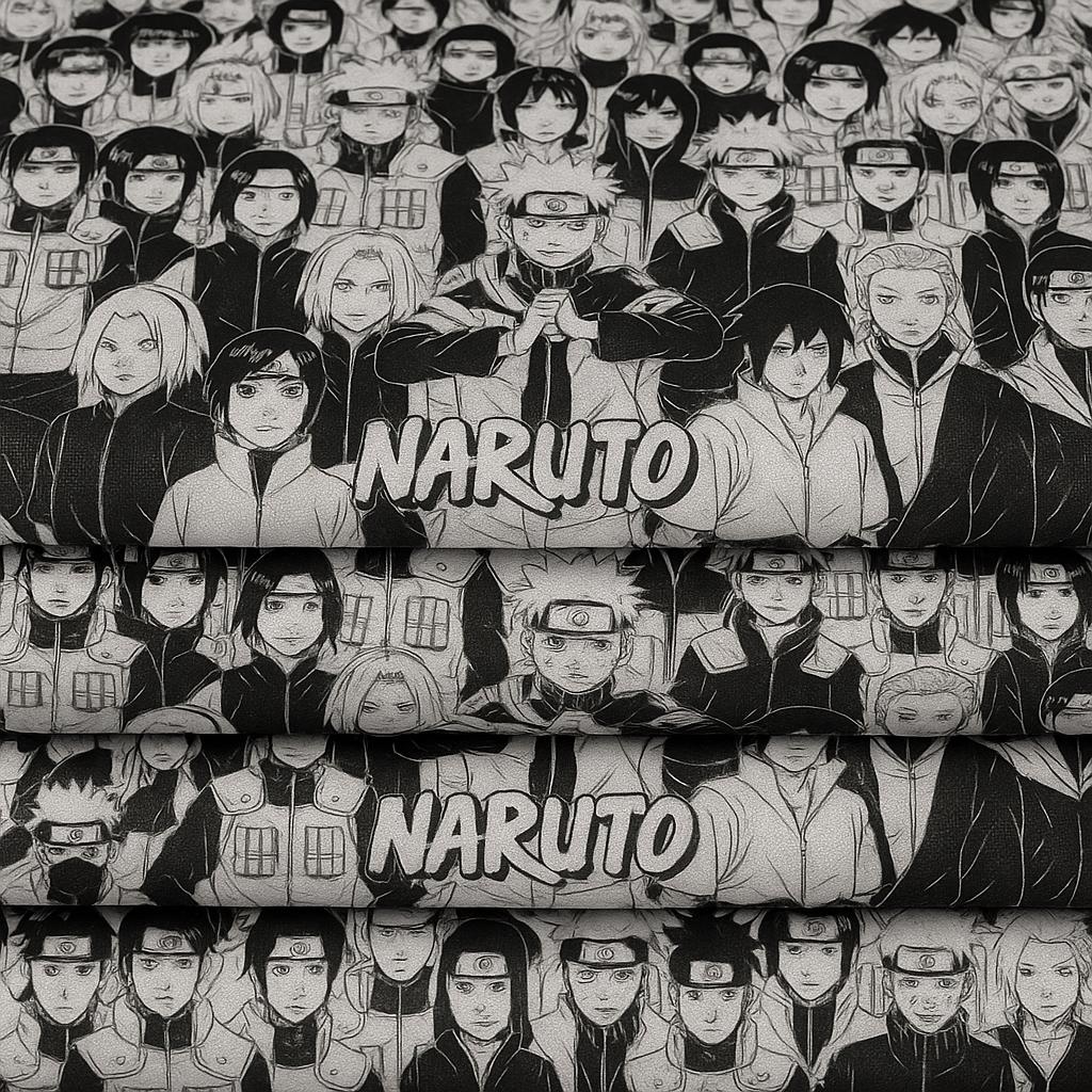 Anime Fabric: Licensed Polyester Linen fabric for sewing, quilting apparel