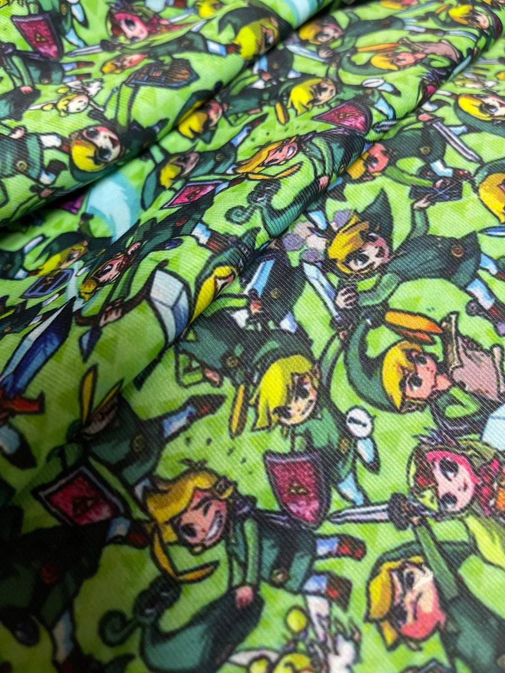 Legend of Zelda Fabric: Link Nintendo Print, 44" Wide Polyester Linen
