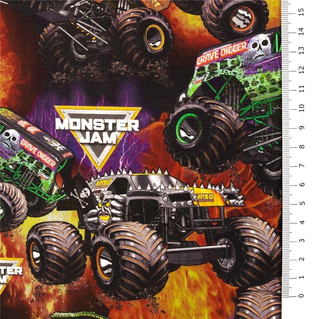 Monster Jam Fabric: Linen-Look Polyester for Sewing and Crafts