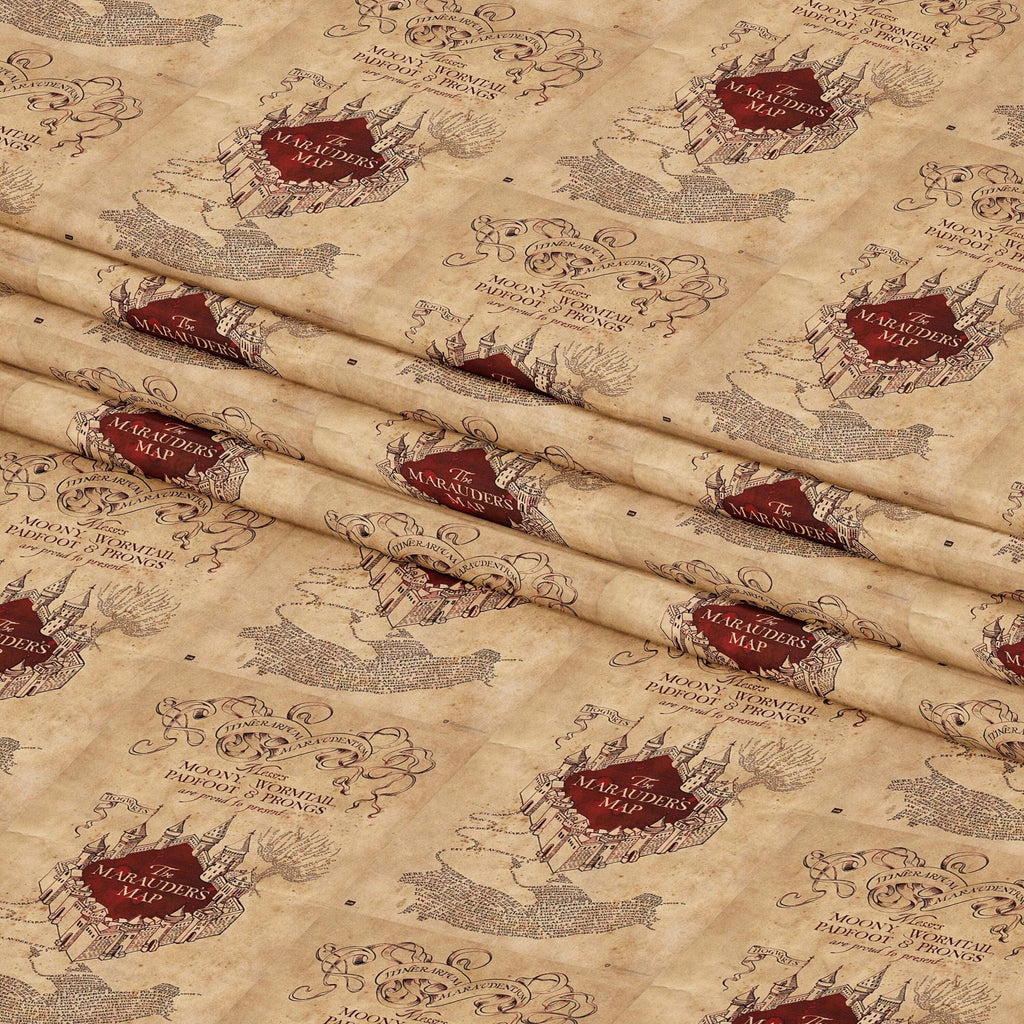 Harry Potter Marauder's Map Fabric: Polyester Sewing & Quilting, 44 Inches