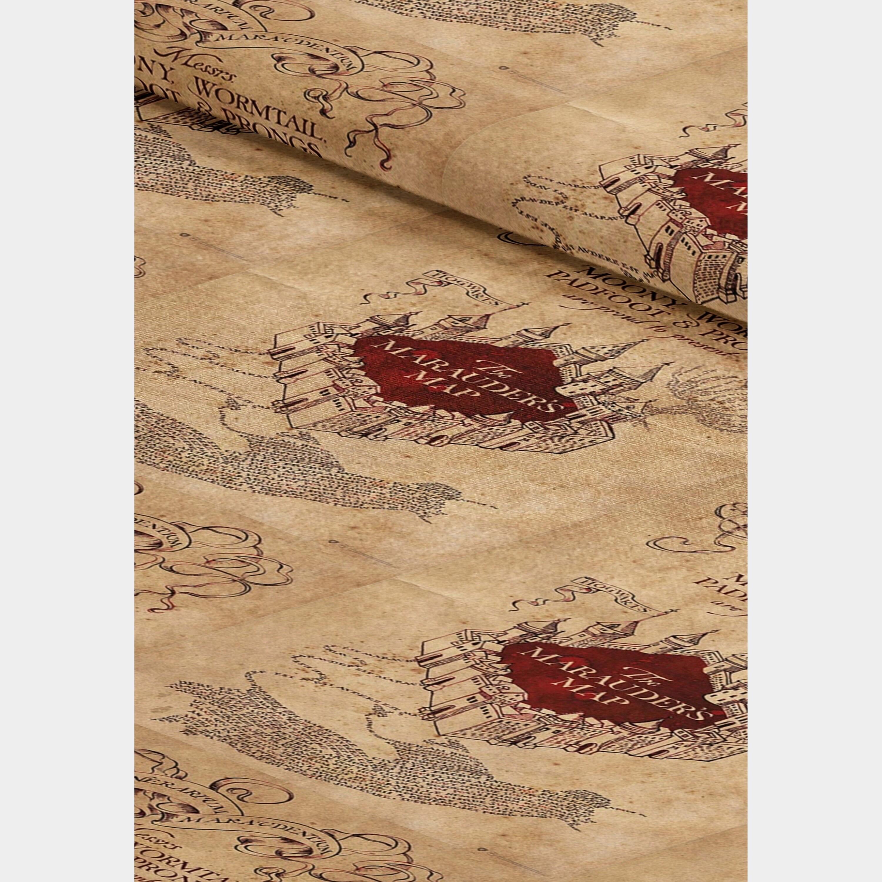 Harry Potter Marauder's Map Fabric: Polyester Sewing & Quilting, 44 Inches