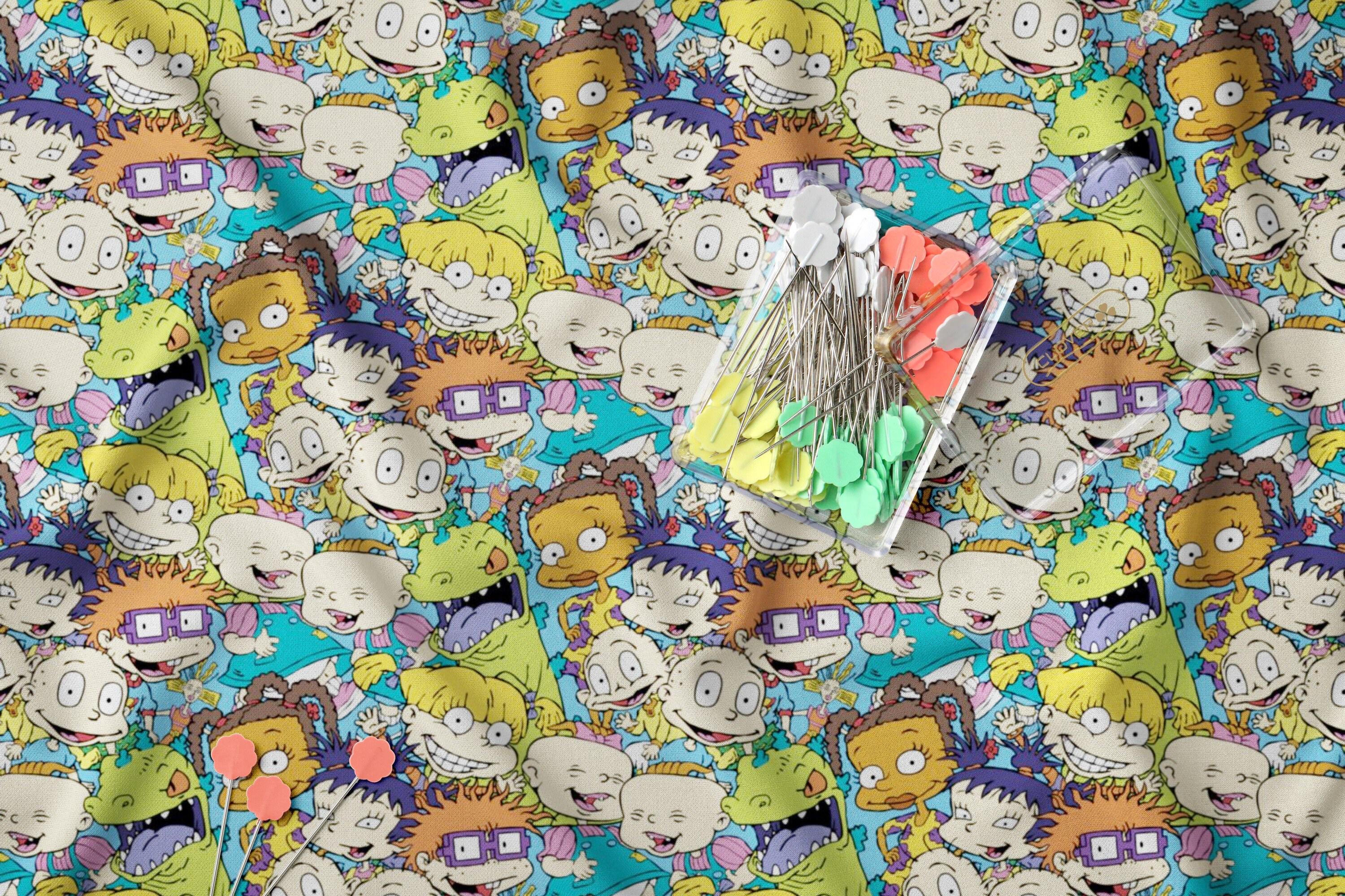 Rugrats Fabric: Nickelodeon Licensed Polyester Linen for Sewing & Quilting