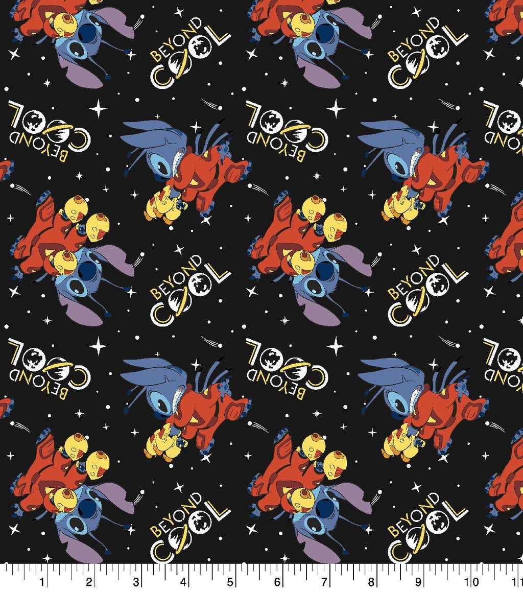 Lilo and stitch polyester fabric by the yard/half yard for sewing quilting rug making | express shipping | quick delivery
