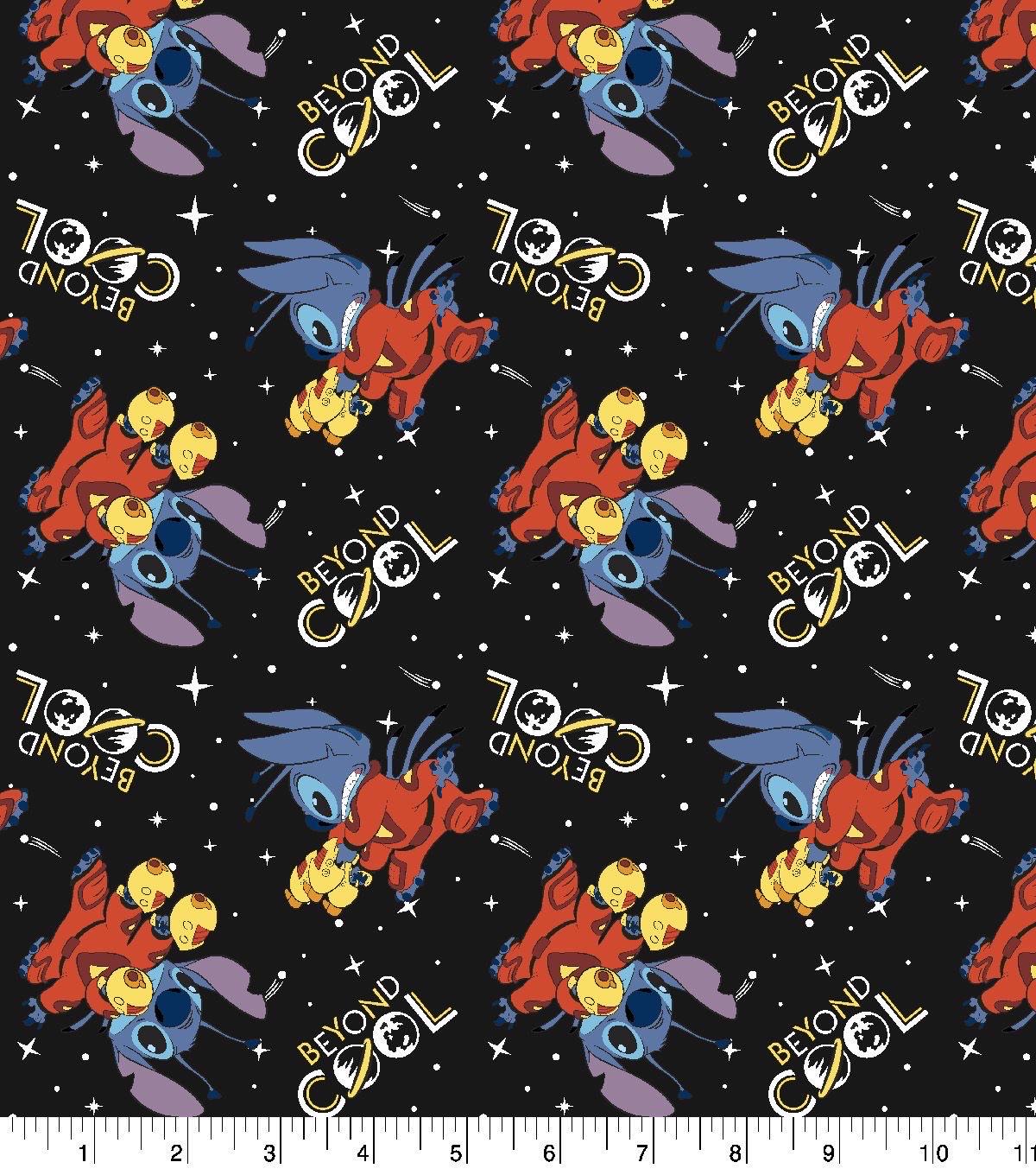 Lilo and stitch polyester fabric by the yard/half yard for sewing quilting rug making | express shipping | quick delivery