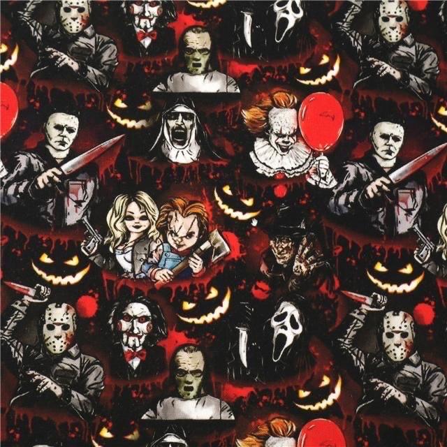 Halloween Character Polyester Fabric: Tim Burton, Jack Skellington