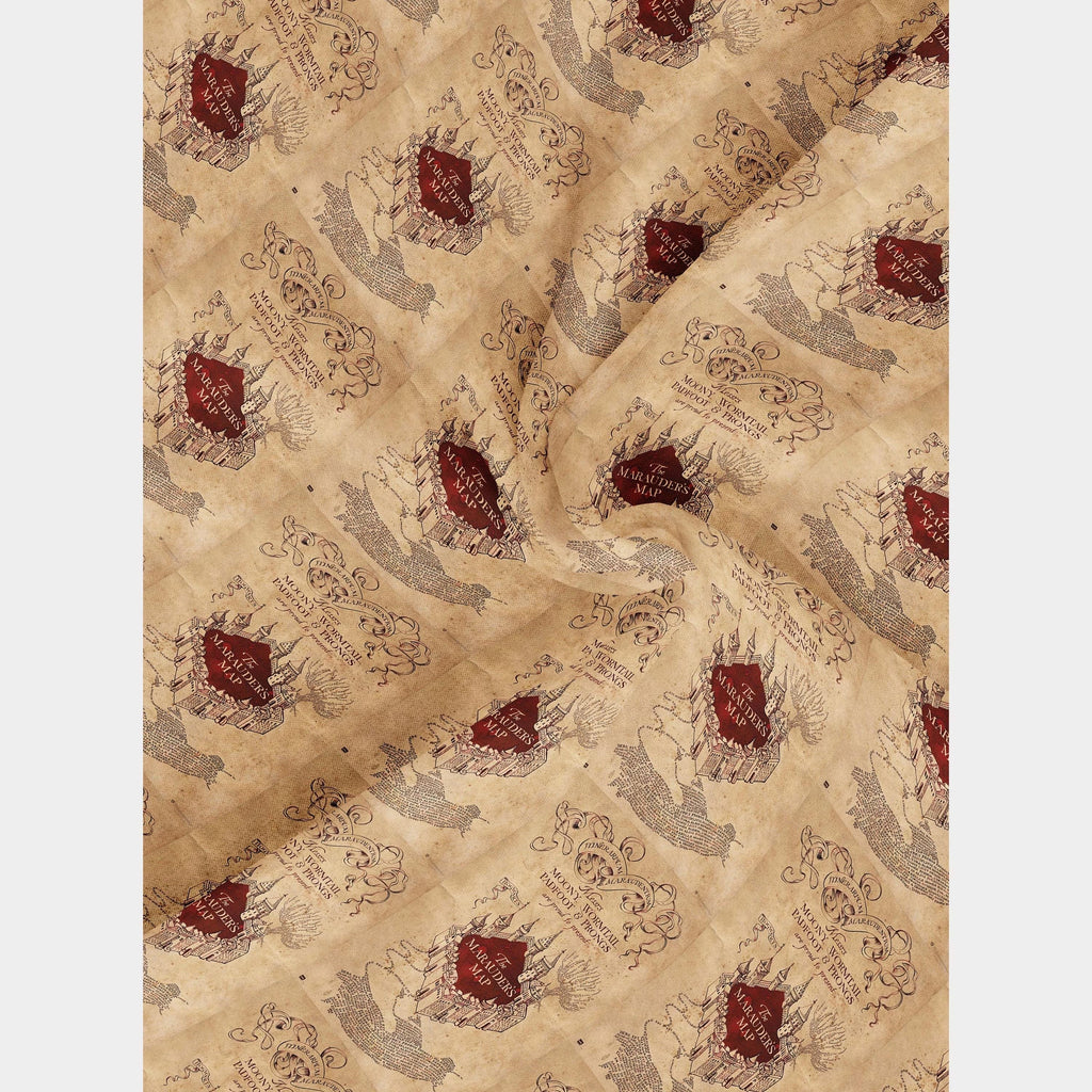 Harry Potter Marauder's Map Fabric: Polyester Sewing & Quilting, 44 Inches