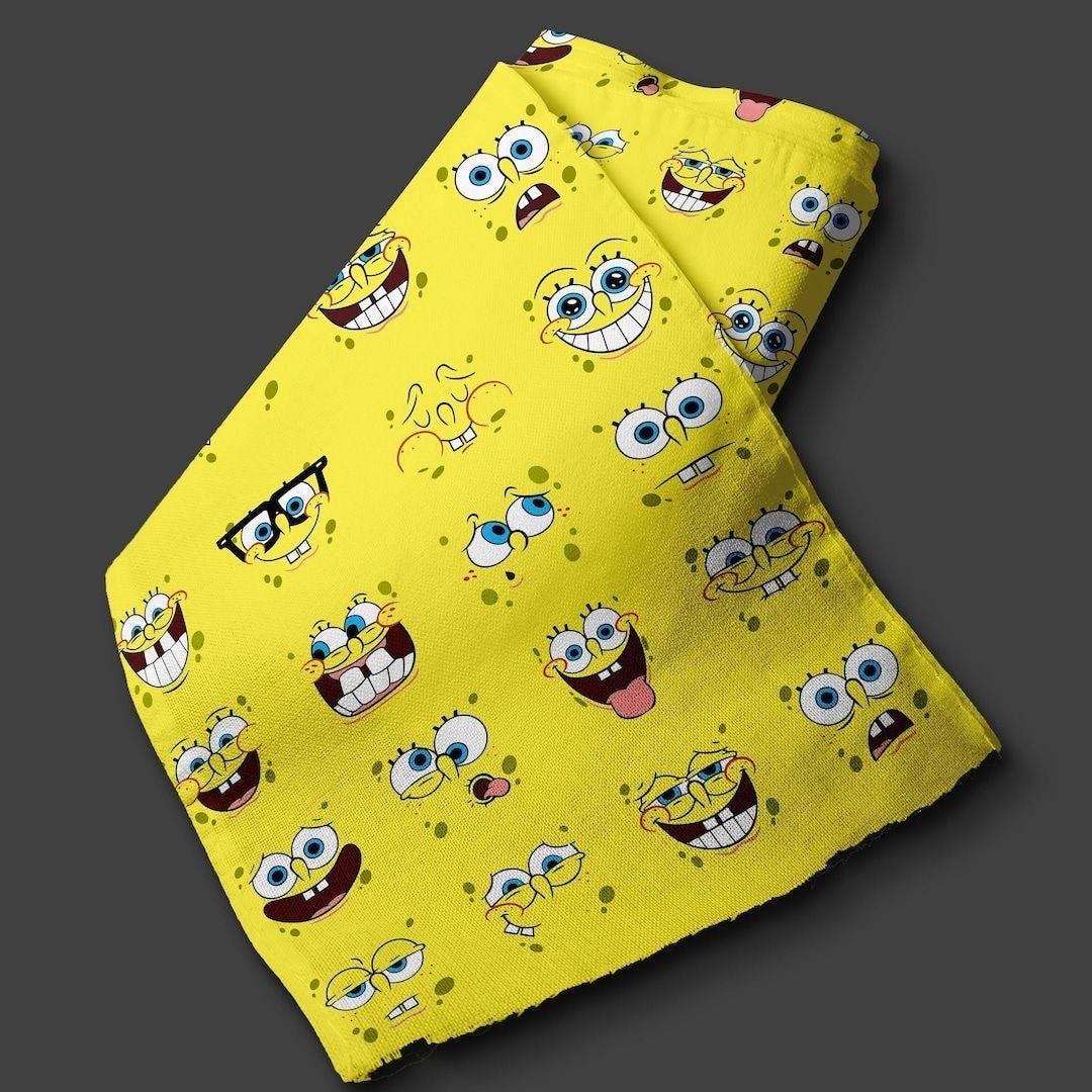 Spongebob Fabric: Yellow Nickelodeon Polyester, Quilting & Sewing By The Yard