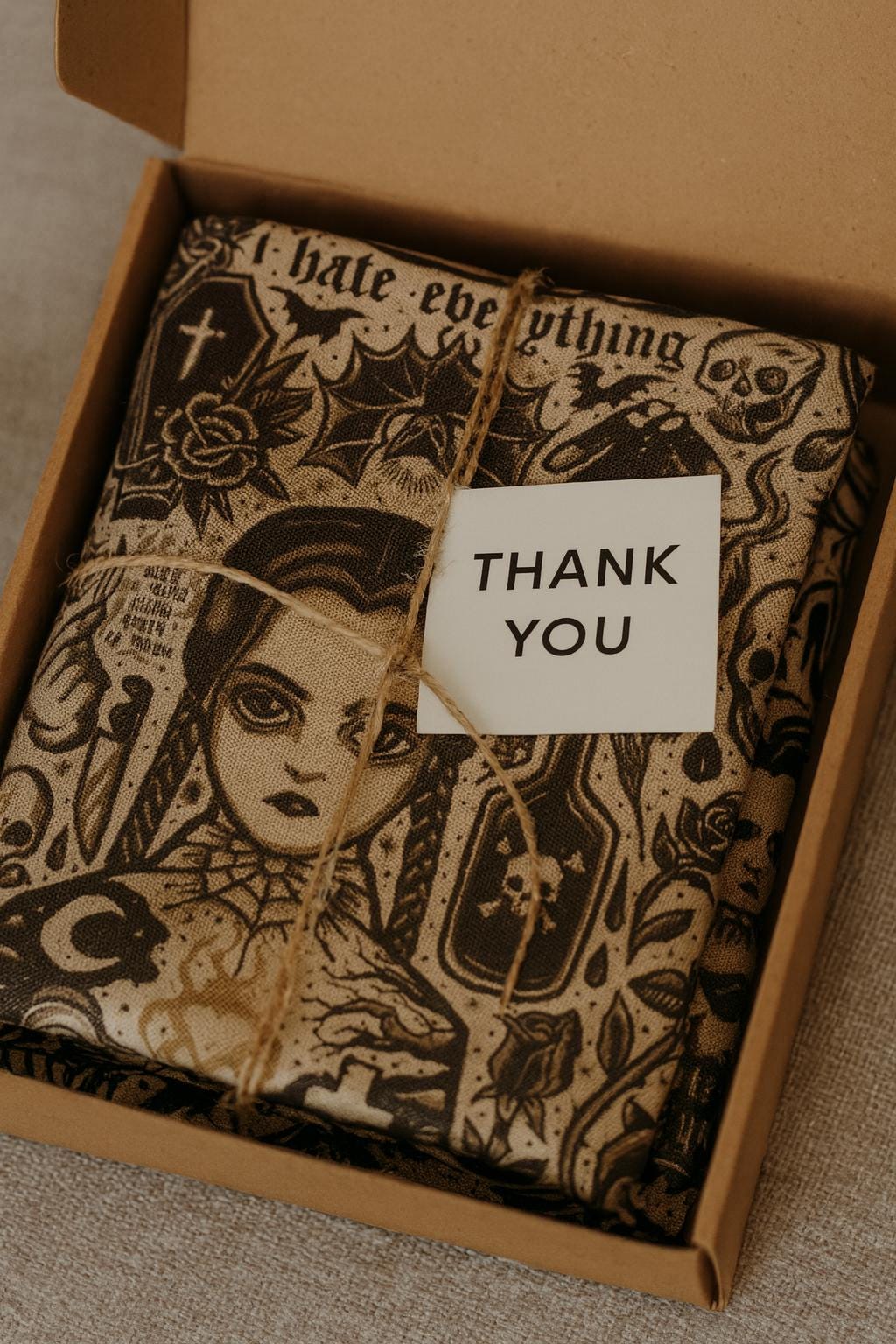 Addams Family Wednesday Fabric: 100% Polyester Print by Yard