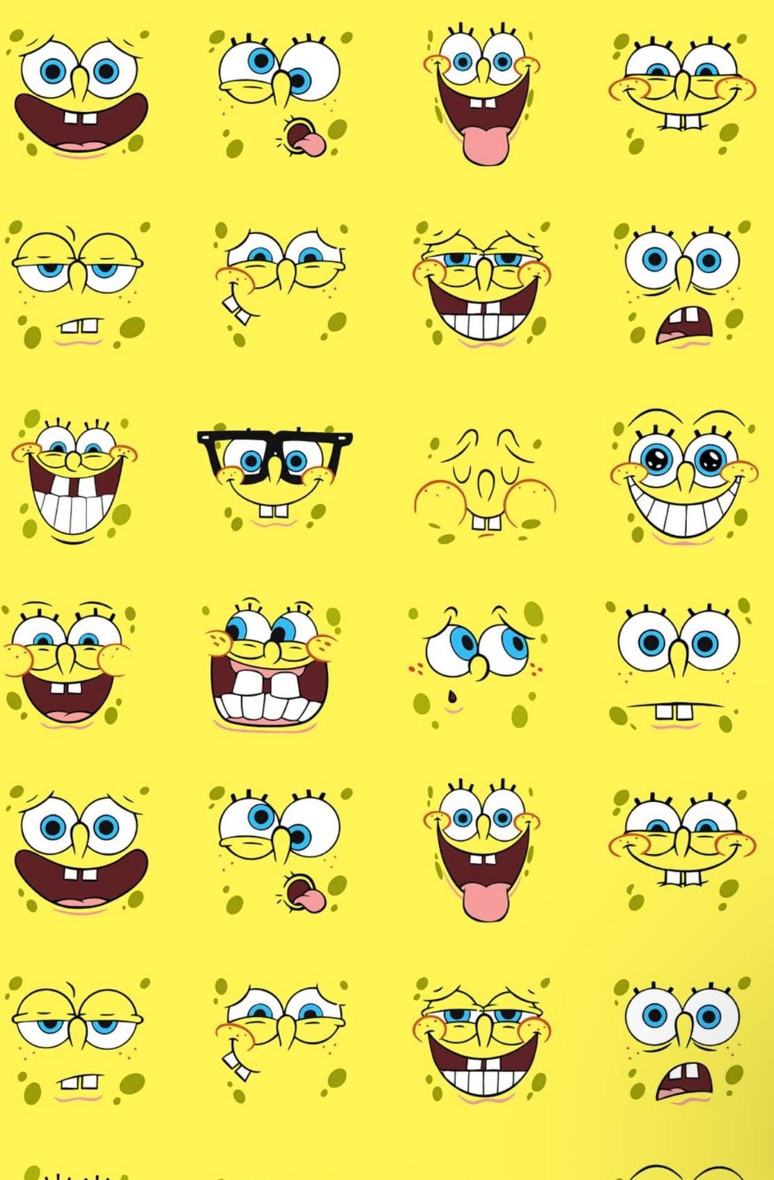 Spongebob Fabric: Yellow Nickelodeon Polyester, Quilting & Sewing By The Yard