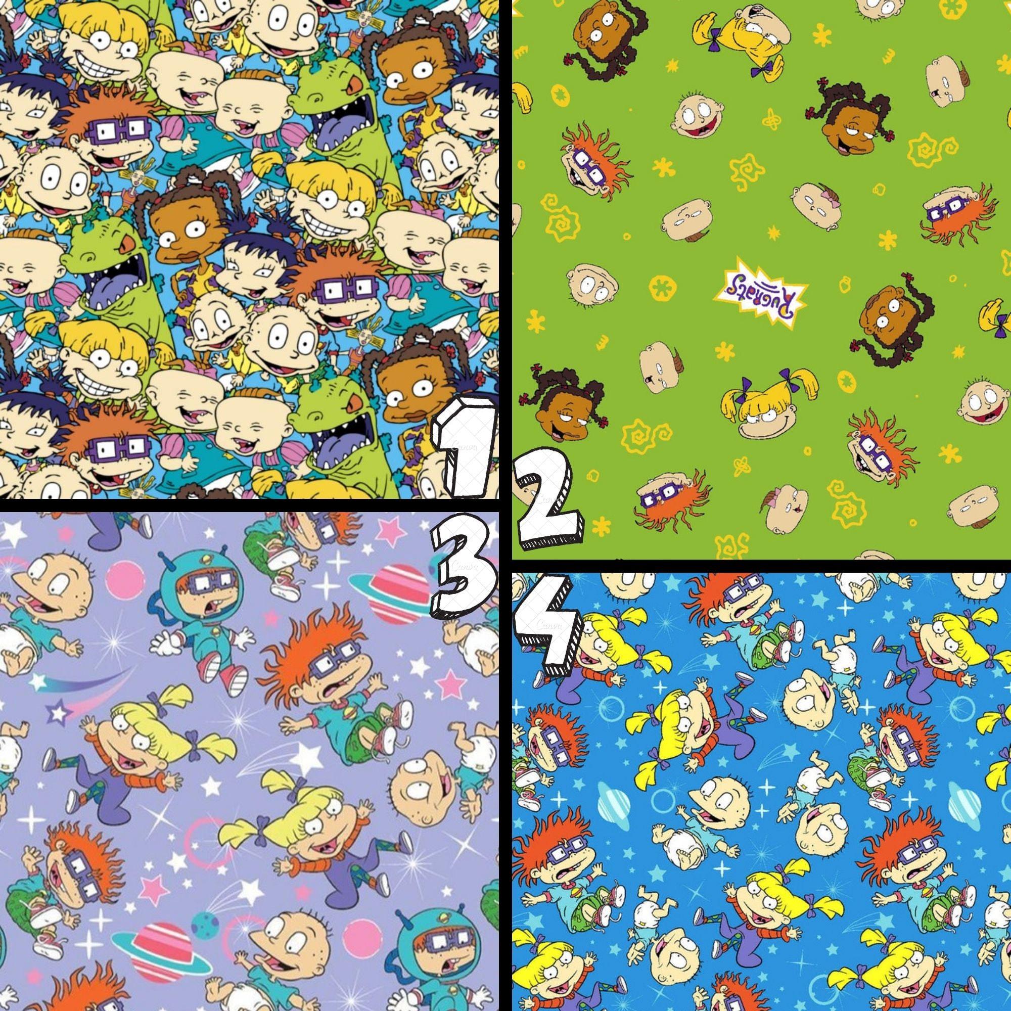 Rugrats Fabric: Nickelodeon Licensed Polyester Linen for Sewing & Quilting